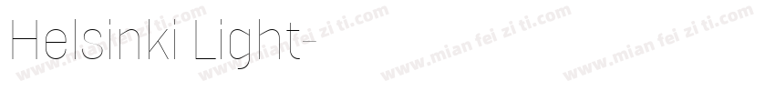 Helsinki Light字体转换